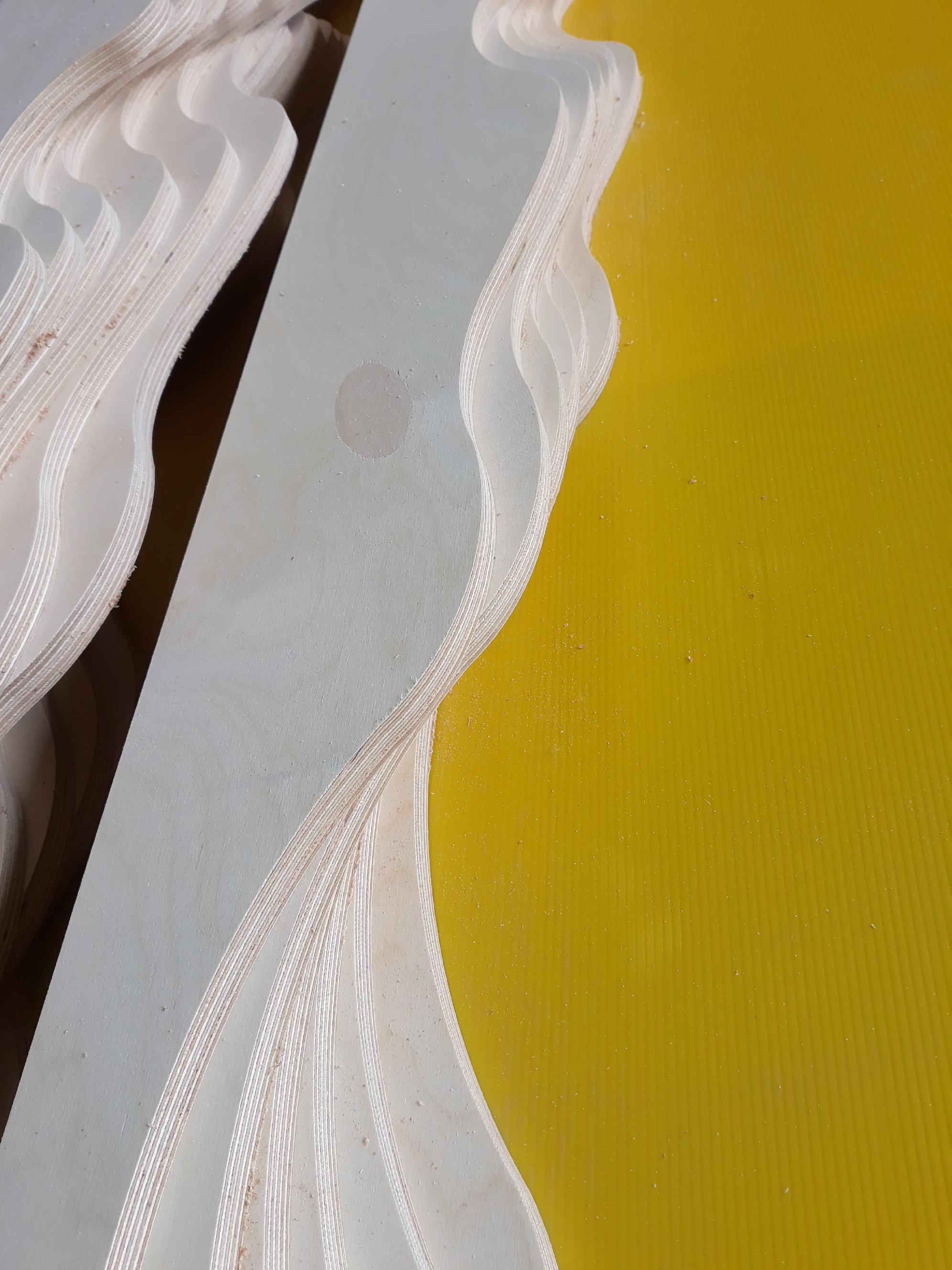 Milling Plywood - Waves 3D on the wall- www.wallwithwaves.com 