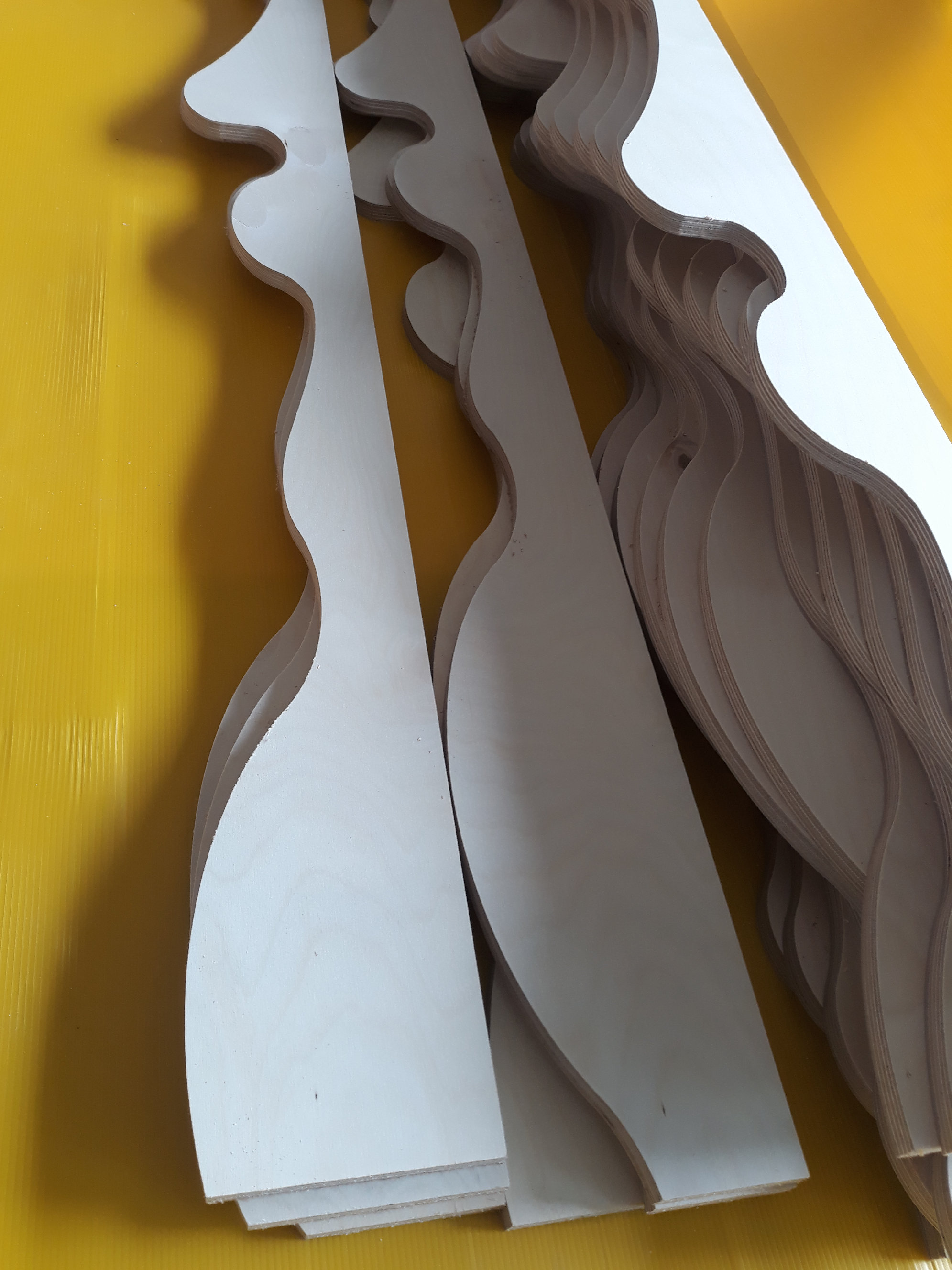 Milling Plywood - Waves 3D on the wall- www.wallwithwaves.com 